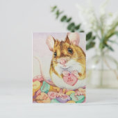 Snoep Waterverf bruine muis is van mijn Valentijn Briefkaart (Staand voorkant)