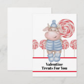 Snoep werkt alleen voor je Valentijn Bedankkaart (Voorkant / Achterkant)