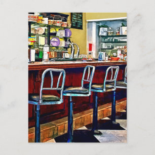 Snoep winkel met Soda Fountain Briefkaart