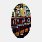 Snoep winkel met Soda Fountain Keramisch Ornament (Rechts)