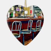 Snoep winkel met Soda Fountain Keramisch Ornament (Rechts)