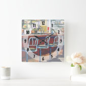 Snoep winkel met Soda Fountain Vierkante Klok (Huis)