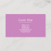 Snoep winkel, suikergoed benodigdheden visitekaartje (Achterkant)