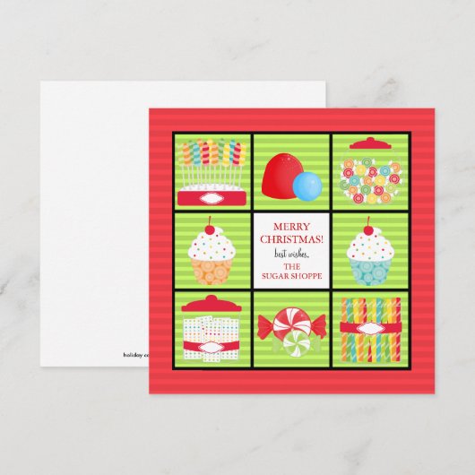 Snoep Winkelen voor zakelijke kerstKaarten Feestdagenkaart (Voorkant / Achterkant)