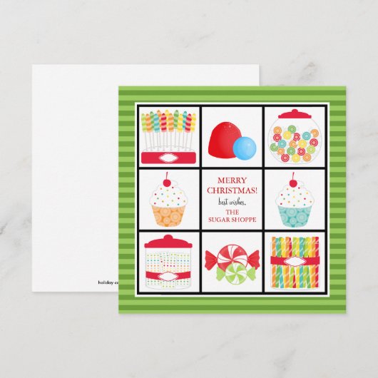 Snoep Winkelen voor zakelijke kerstKaarten Feestdagenkaart (Voorkant / Achterkant)