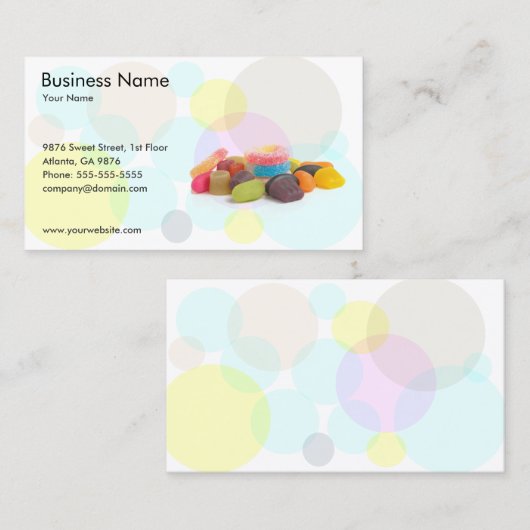 Snoep Winkelkaarttemplate Visitekaartje (Voorkant / Achterkant)