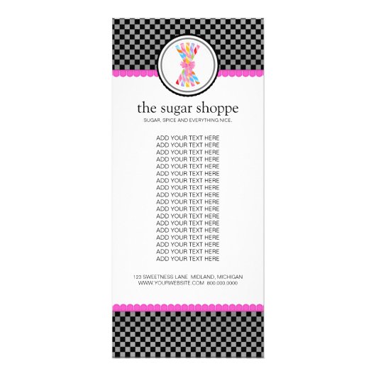 Snoep Winkelproduct Kaarten Reclamekaart (Voorkant)