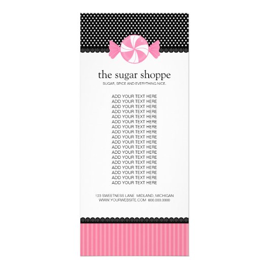 Snoep Winkelproduct Kaarten Reclamekaart (Voorkant)