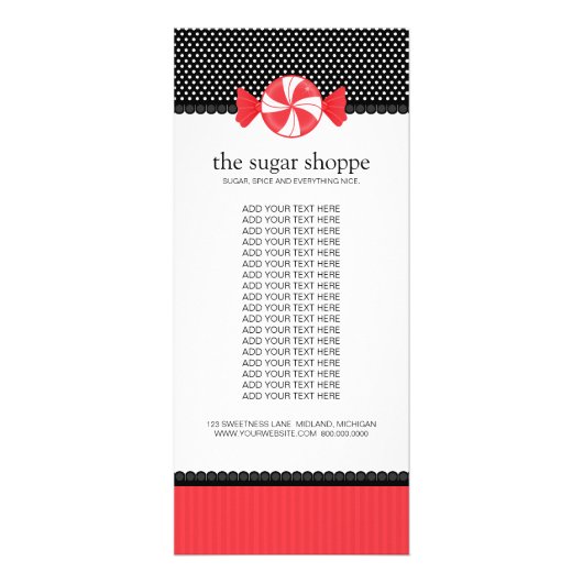 Snoep Winkelproduct Kaarten Reclamekaart (Voorkant)