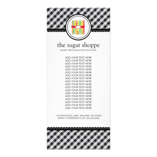 Snoep Winkelproduct Kaarten Reclamekaart (Voorkant)