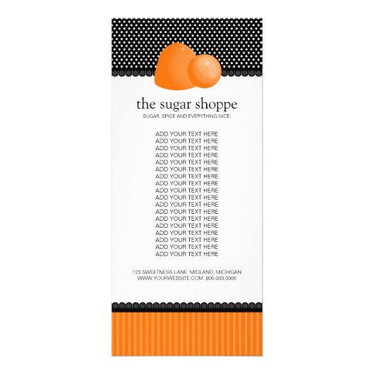 Snoep Winkelproduct Kaarten Reclamekaart (Voorkant)