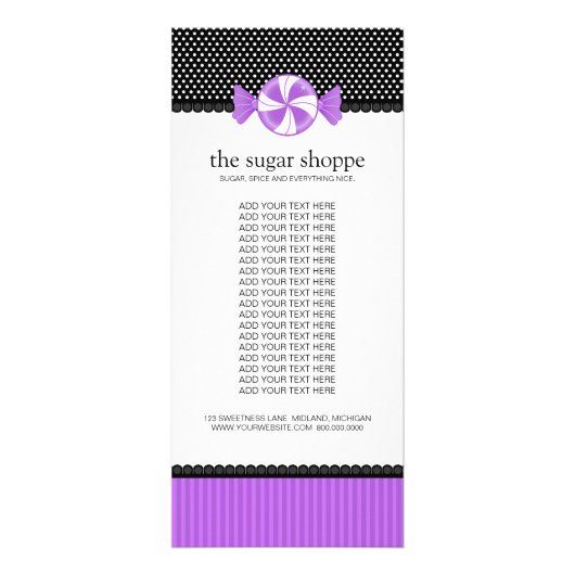 Snoep Winkelproduct Kaarten Reclamekaart (Voorkant)