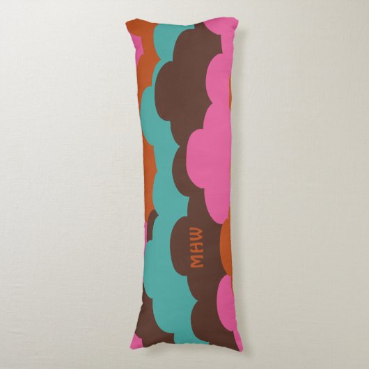 Snoep Wolken aangepaste monogram kussen (Voorkant Verticaal)