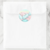 Snoep Wolken Ronde Sticker (Tas)