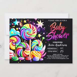 Snoep Wonderland Baby shower Kaart