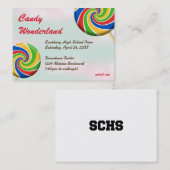Snoep Wonderland Custom logo Prom Toegangsticket Visitekaartje (Voorkant / Achterkant)