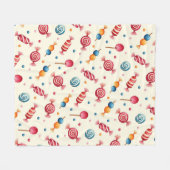 Snoep Wonderland Fleece Deken (Voorkant (Horizontaal))