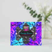 snoep Wonderland Leopard Briefkaart (Staand voorkant)