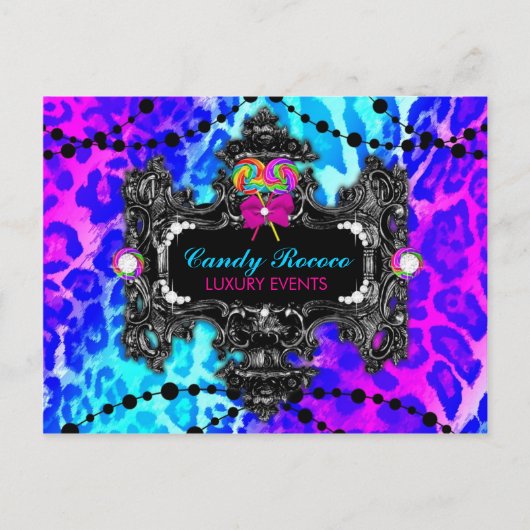 snoep Wonderland Leopard Briefkaart (Voorkant)