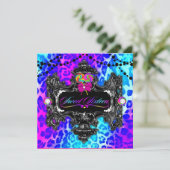 snoep Wonderland Leopard Sweet 16 Kaart (Staand voorkant)