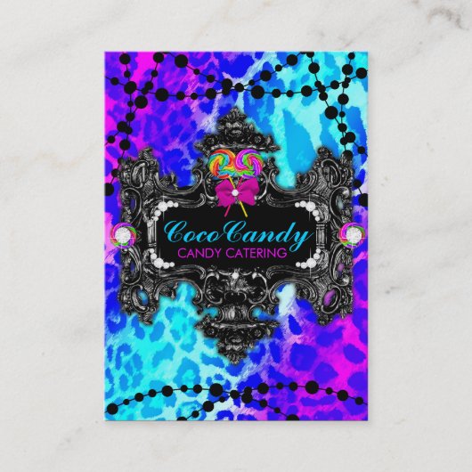 snoep Wonderland Leopard Visitekaartje (Voorkant)