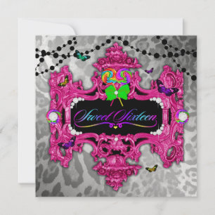 snoep Wonderland Pink Leopard Metallic Kaart