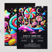 Snoep Wonderland Verjaardag Kaart (Voorkant / Achterkant)