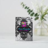 snoep Wonderland Witte luipaard Visitekaartje (Staand voorkant)