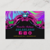 snoep Wonderland Zebra Roze Lijst Visitekaartje (Achterkant)