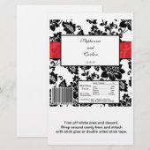 Snoep Wrapper voor zwarte of rode Floral (Voorkant / Achterkant)