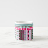 Snoep ZigZag Roze en groene meisjes Fun Stripes Espresso Kop (Voorkant)