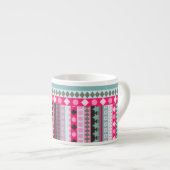 Snoep ZigZag Roze en groene meisjes Fun Stripes Espresso Kop (Voorkant rechts)