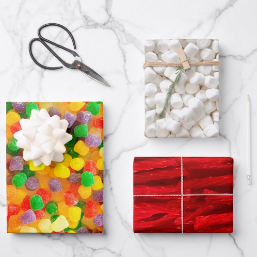 Snoep zoet moerasje met gumdrop inpakpapier vel (Voorkant)