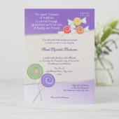 Snoep zoete biet Mitzvah Grape Kaart (Staand voorkant)