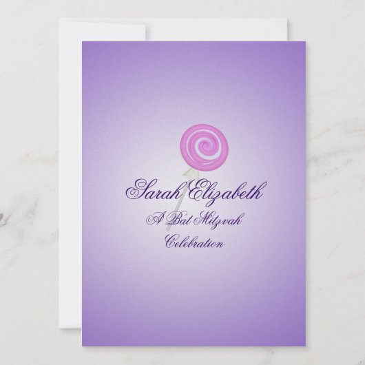 Snoep zoete biet Mitzvah Grape Kaart (Achterkant)