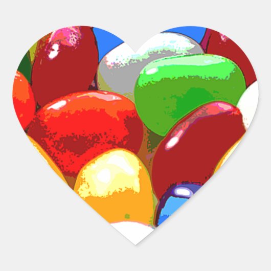 snoep zoete suiker hart sticker (Voorkant)