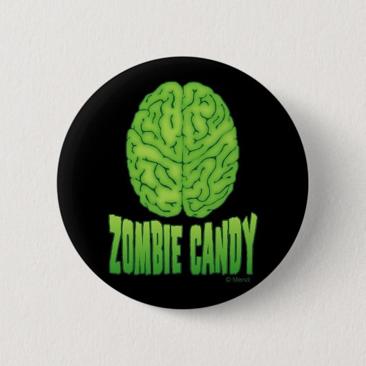 Snoep Zombie Ronde Button 5,7 Cm (Voorkant)