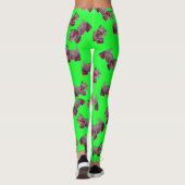 Snoep zwirl Scottie Terrier green background Leggings (Achterkant)