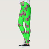 Snoep zwirl Scottie Terrier green background Leggings (Links)