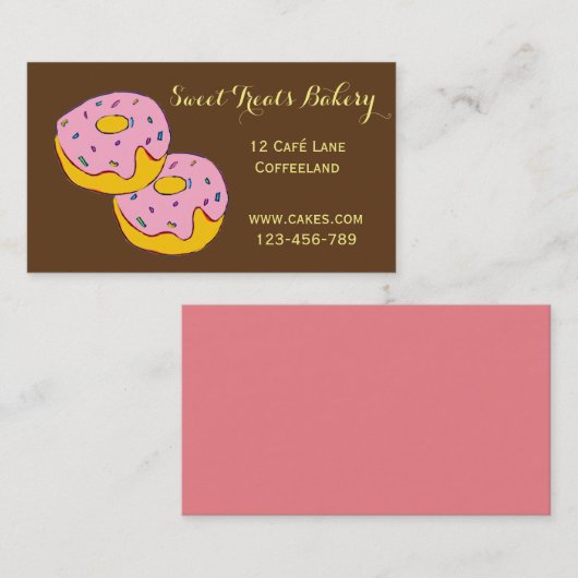 Snoepachtige ijskoekjes visitekaartje (Voorkant / Achterkant)