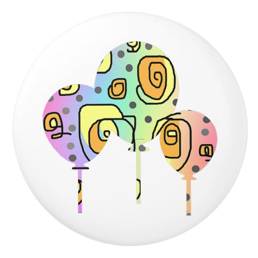 SNOEPBALLONNEN KERAMISCHE KNOP (Voorkant)