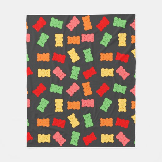 Snoepbeer Inpakpapier Fleece Deken (Voorkant)