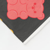 Snoepbeer Inpakpapier Fleece Deken (Hoek)