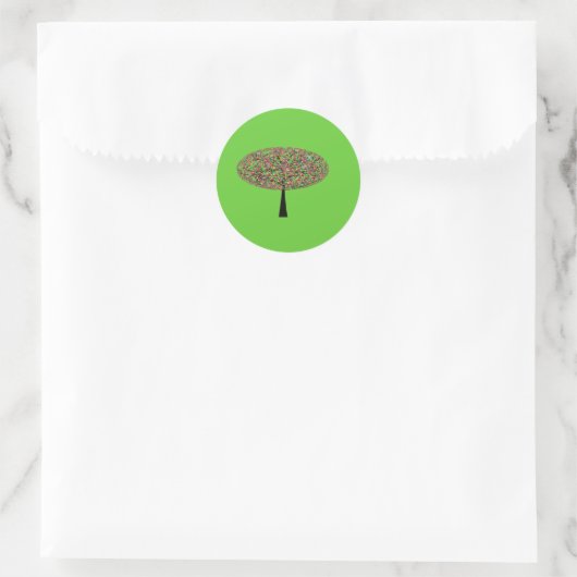 Snoepboom Ronde Sticker (Tas)