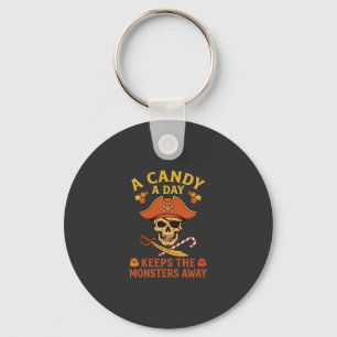 Snoepdag Halloween Piraat Schedelstok Sleutelhanger