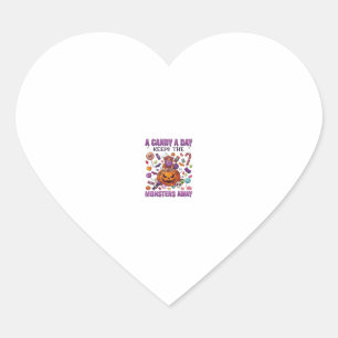 Snoepdag Houdt Monsters Weg Halloween Pompoen_1 Hart Sticker