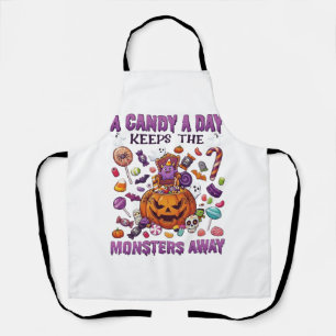 Snoepdag Houdt Monsters Weg Halloween Pompoen_1 Schort