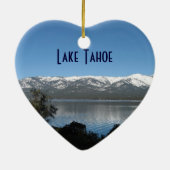 Snoepdorp Noord-Shore Lake Tahoe Keramisch Ornament (Achterkant)