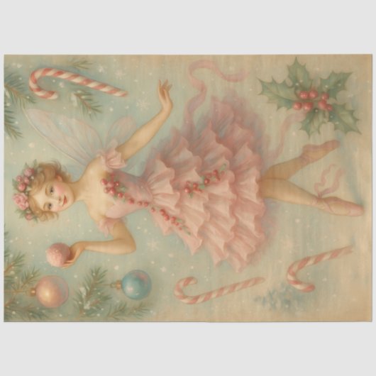 Snoepfee Christmas Ballet Decoupage Papier (Voorkant)