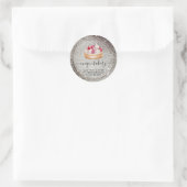 Snoepgoed Bronzen cheesecake berry sparkles Ronde Sticker (Tas)